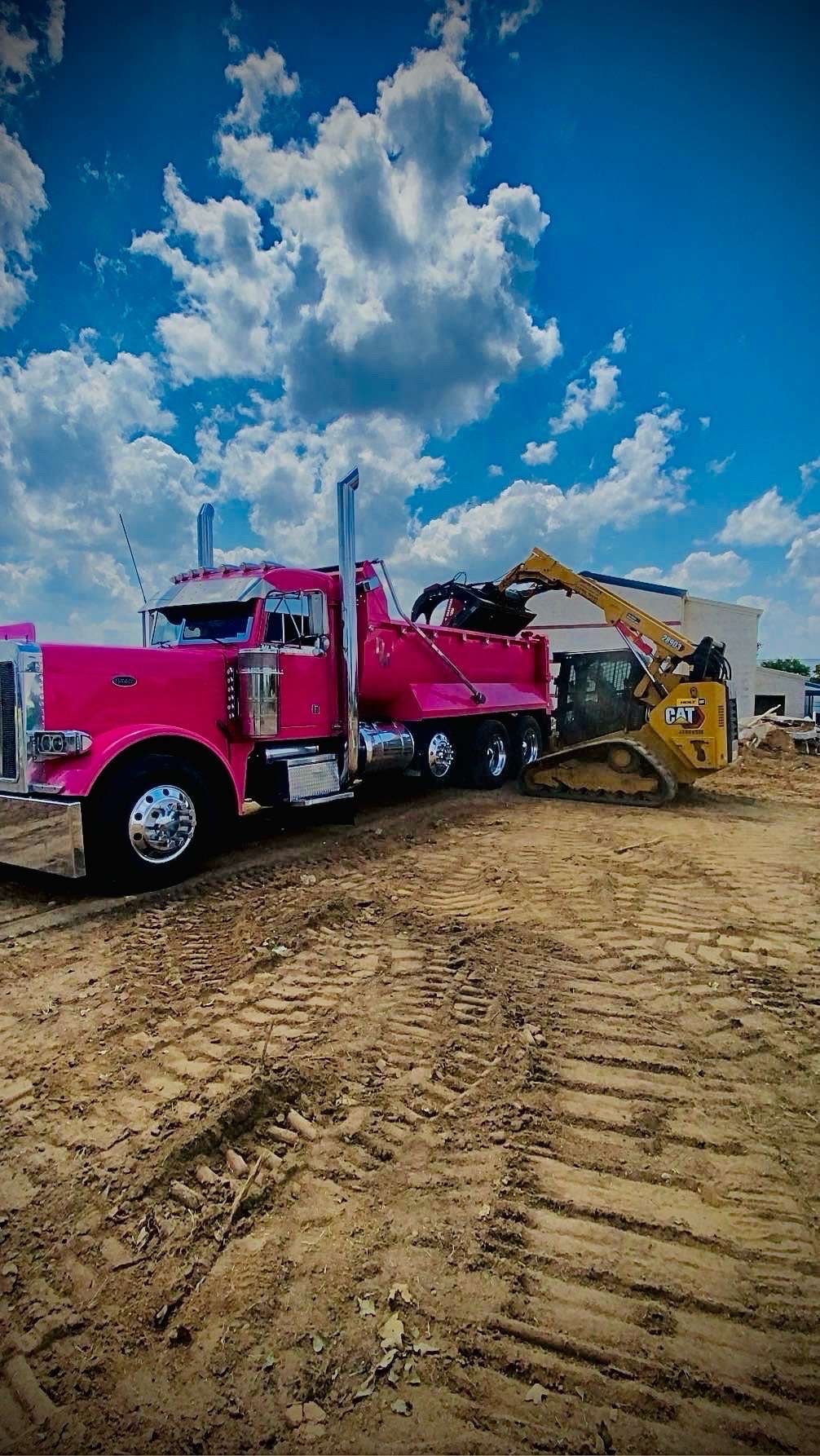Construction crew working on a site in Texas